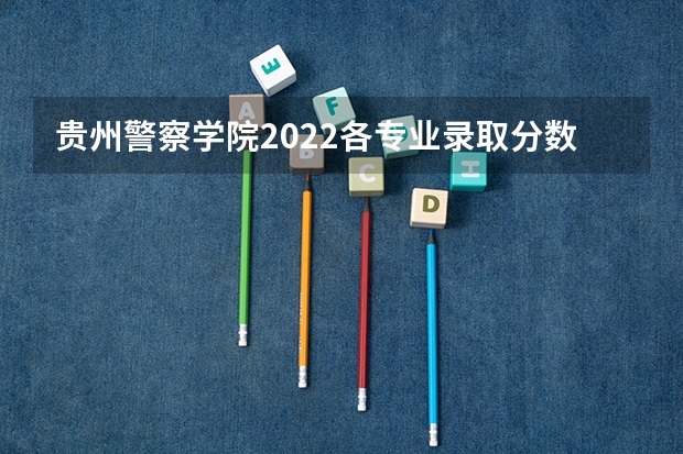 贵州警察学院2022各专业录取分数线（贵州警察学院录取分数线2022年）