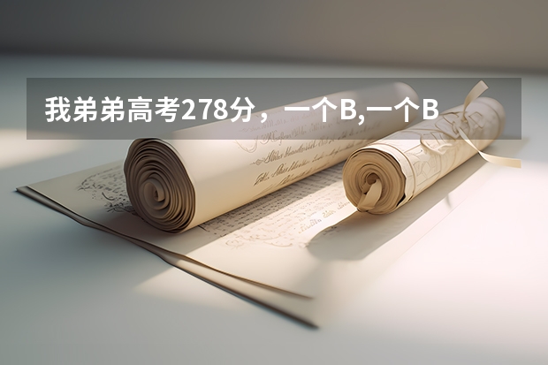 我弟弟高考278分，一个B,一个B+,江苏考生，能上些什么学校？