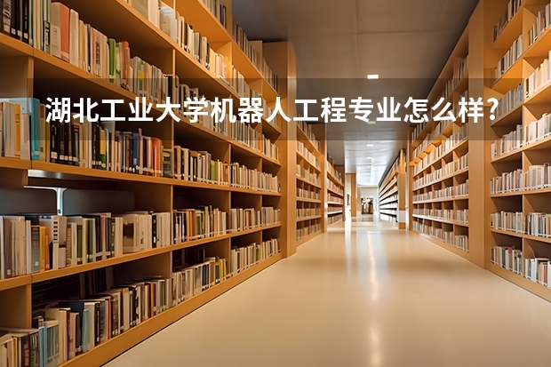 湖北工业大学机器人工程专业怎么样?