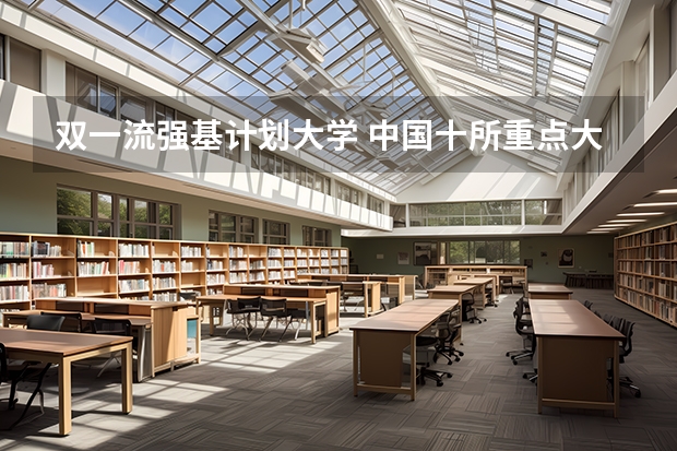 双一流强基计划大学 中国十所重点大学